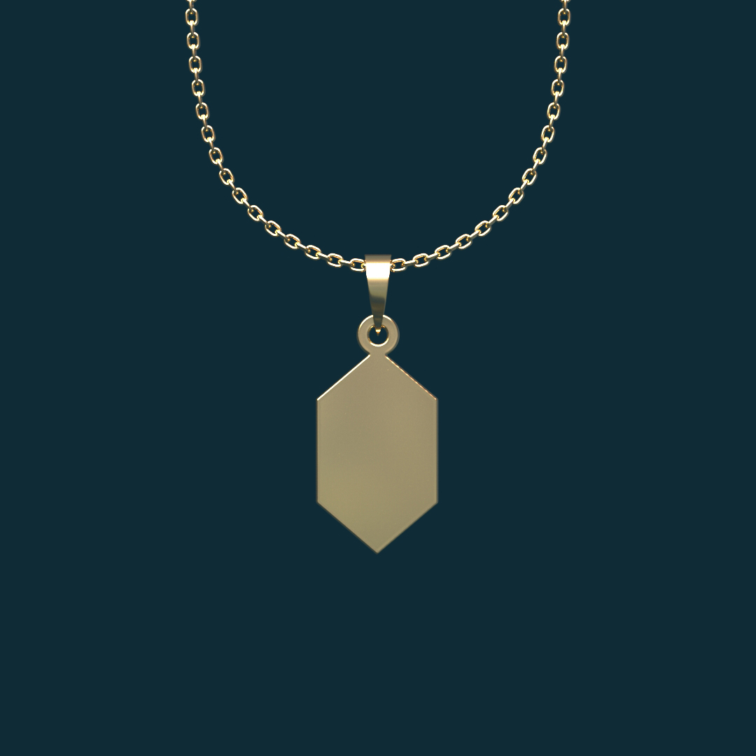 گردنبند طلا 18 عیار زنانه مدوپد مدل شش ضلعی کد BB2-1-1178