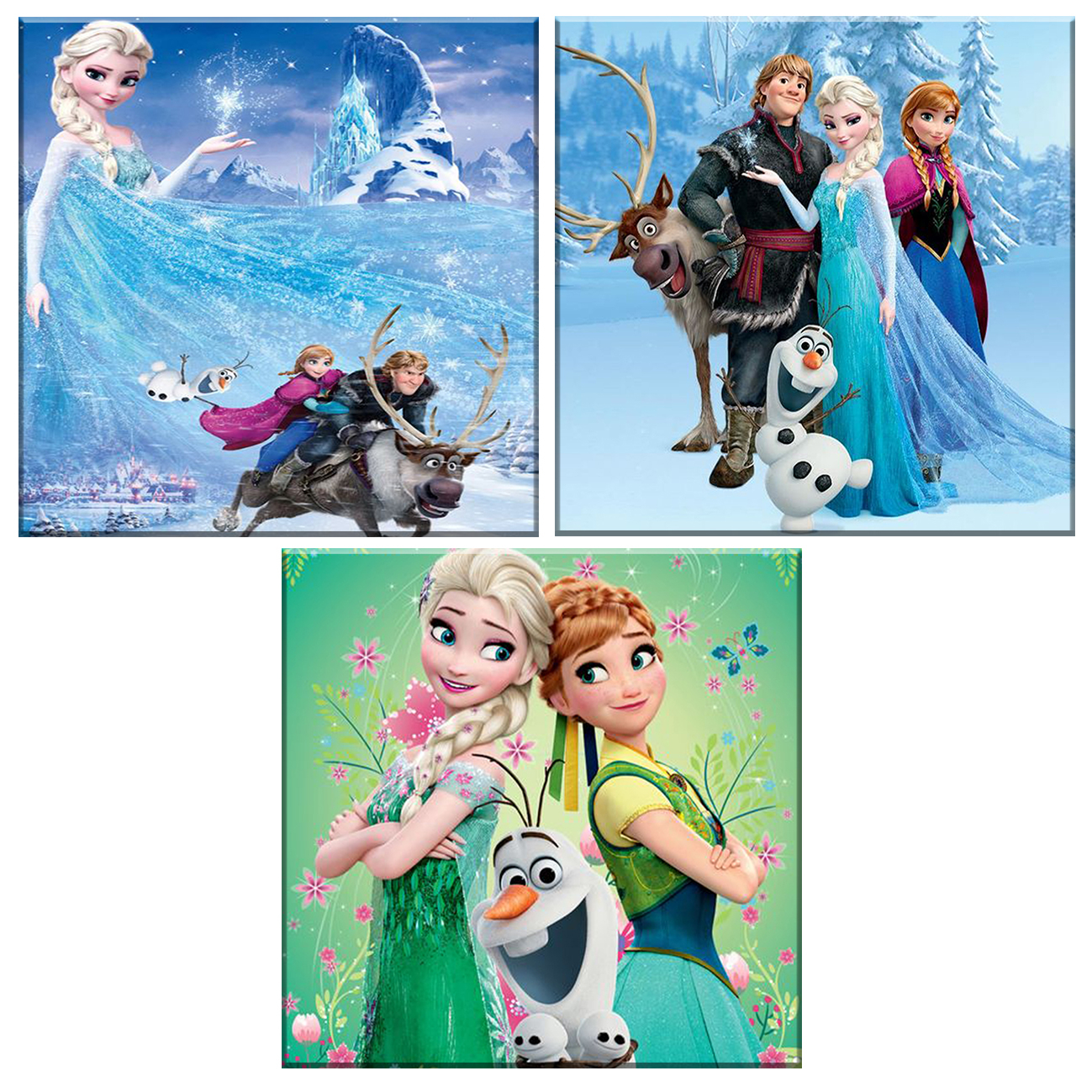 دستمال آشپزخانه طرح السا و آنا کد 1000 مجموعه 3 عددی