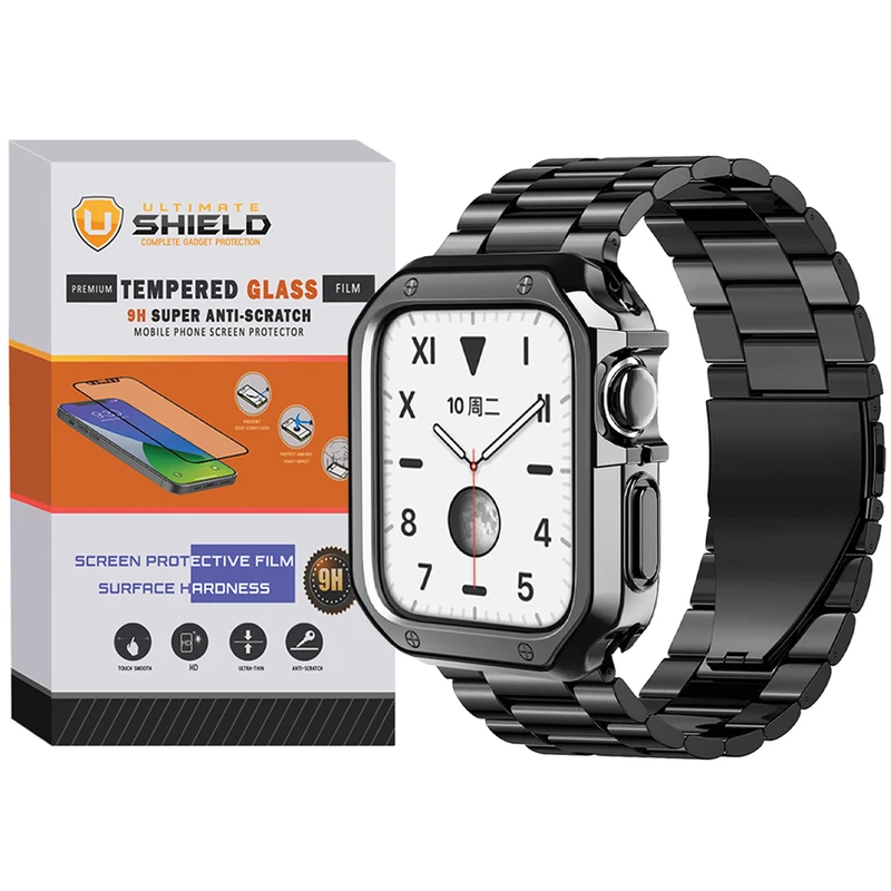 بند آلتیمیت شیلد مدل 3Bid-Cover-UL مناسب برای اپل واچ Series 8 Aluminum 45mm / Series 7 Aluminum 45mm به همراه کاور