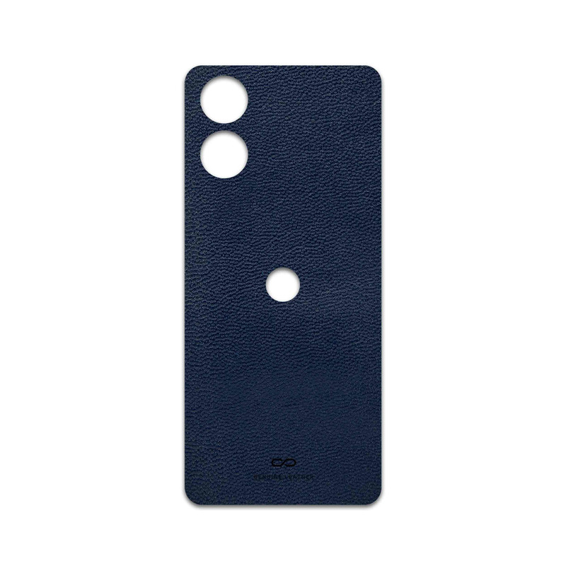 برچسب پوششی ماهوت مدل Deep-Blue-Leather مناسب برای گوشی موبایل موتورولا Moto G04s