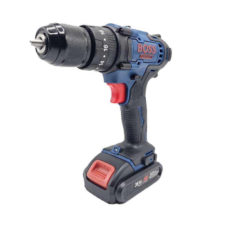 مجموعه 100 عددی دریل پیچ گوشتی شارژی چکشی باس مدل LIFE-STYLE