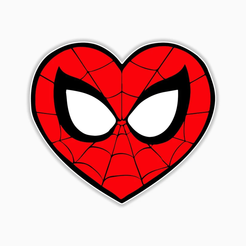استیکر لپ تاپ و موبایل بووم طرح مرد عنکبوتی مدل قلب کد 119