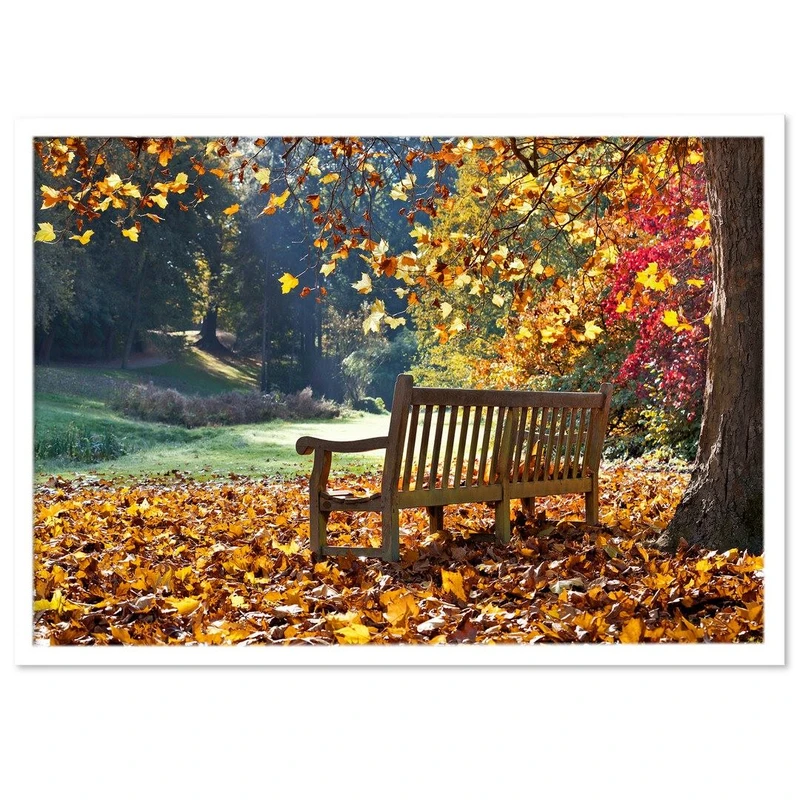 تابلو نوری بکلیت طرح طبیعت جنگل پاییزی مدل W-S1125