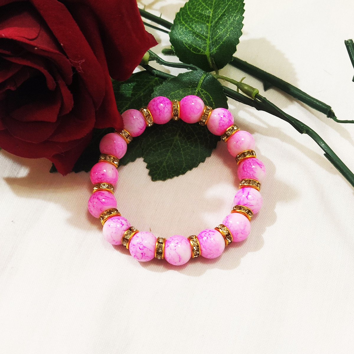 دستبند دخترانه سلین کالا مدل کریستالی کد ce-As2