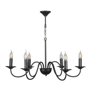 لوستر شش شعله چشمه نور کد C2800-6BK