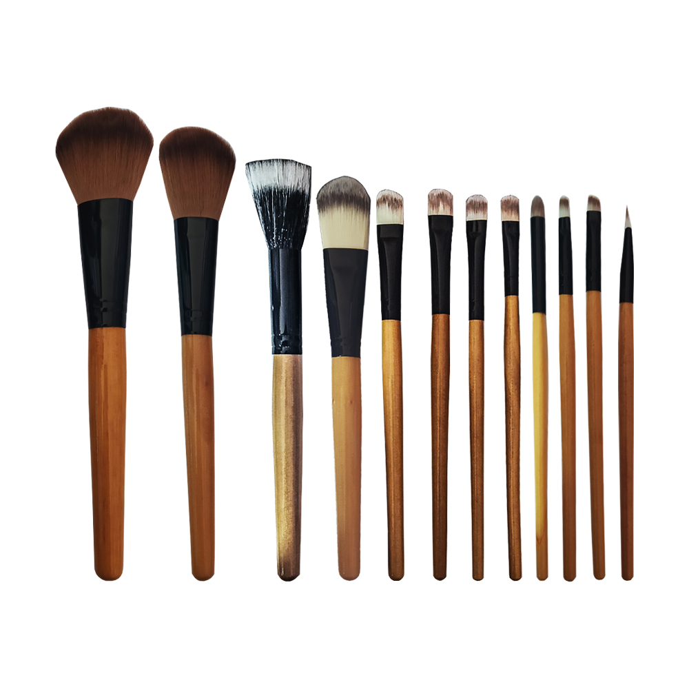 ست برس آرایشی مدل پلنگی مجموعه 12 عددی