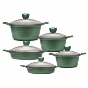 سرویس قابلمه و تابه گرانیت 10 پارچه زرساب مدل جولیانا کد JL-8100