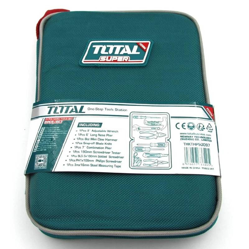 مجموعه 9 عددی ابزار دستی توتال مدل THKTHP90097