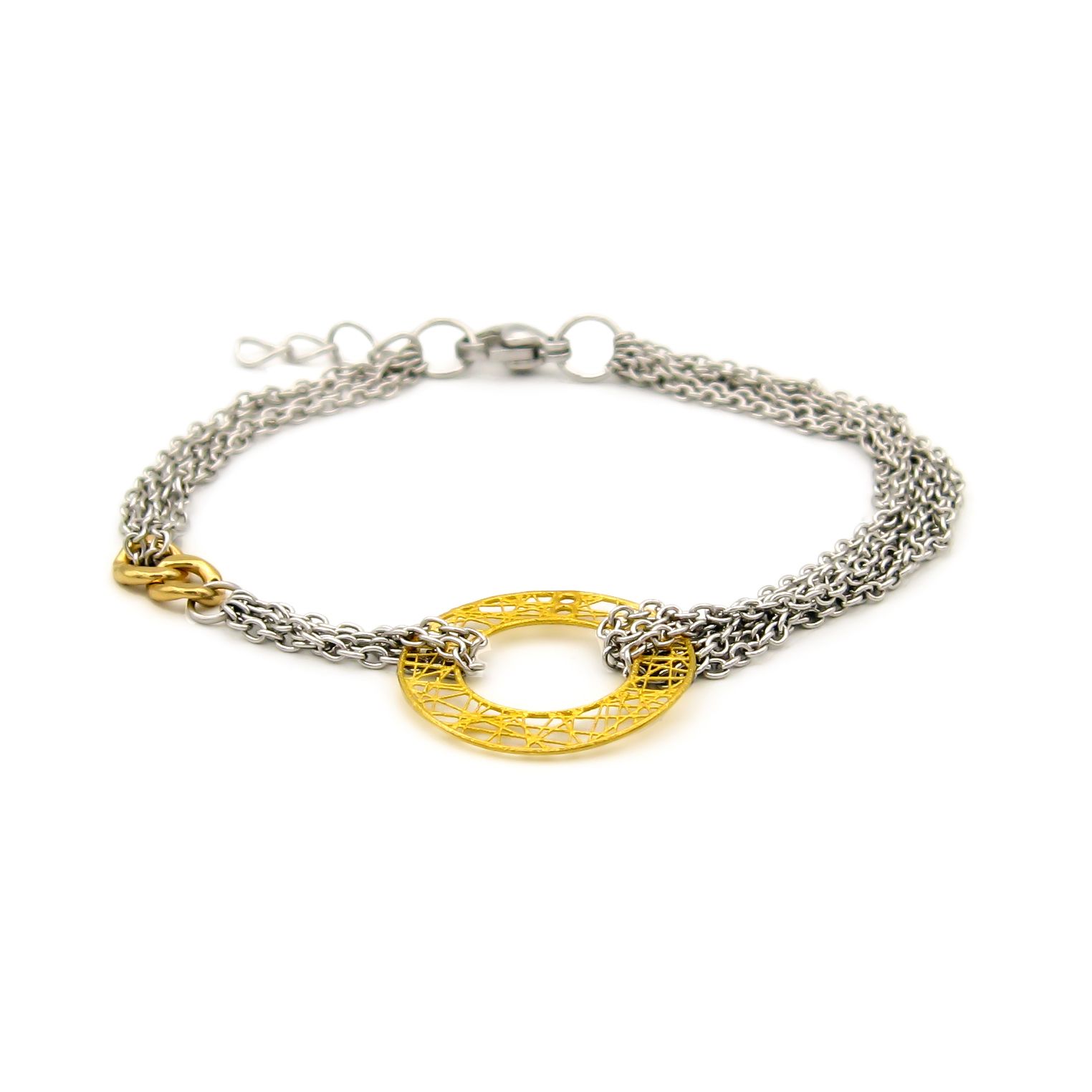 دستبند طلا 18 عیار زنانه مانچو مدل  bfg233 -  - 1