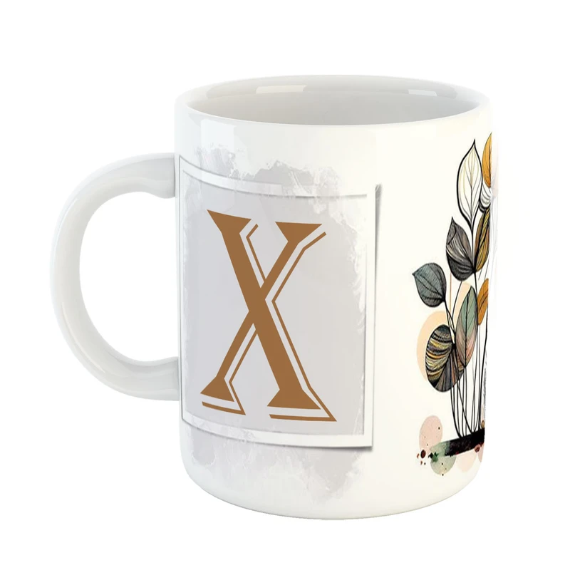 ماگ پاد افرین مدل فانتزی طرح حرف X کد 3