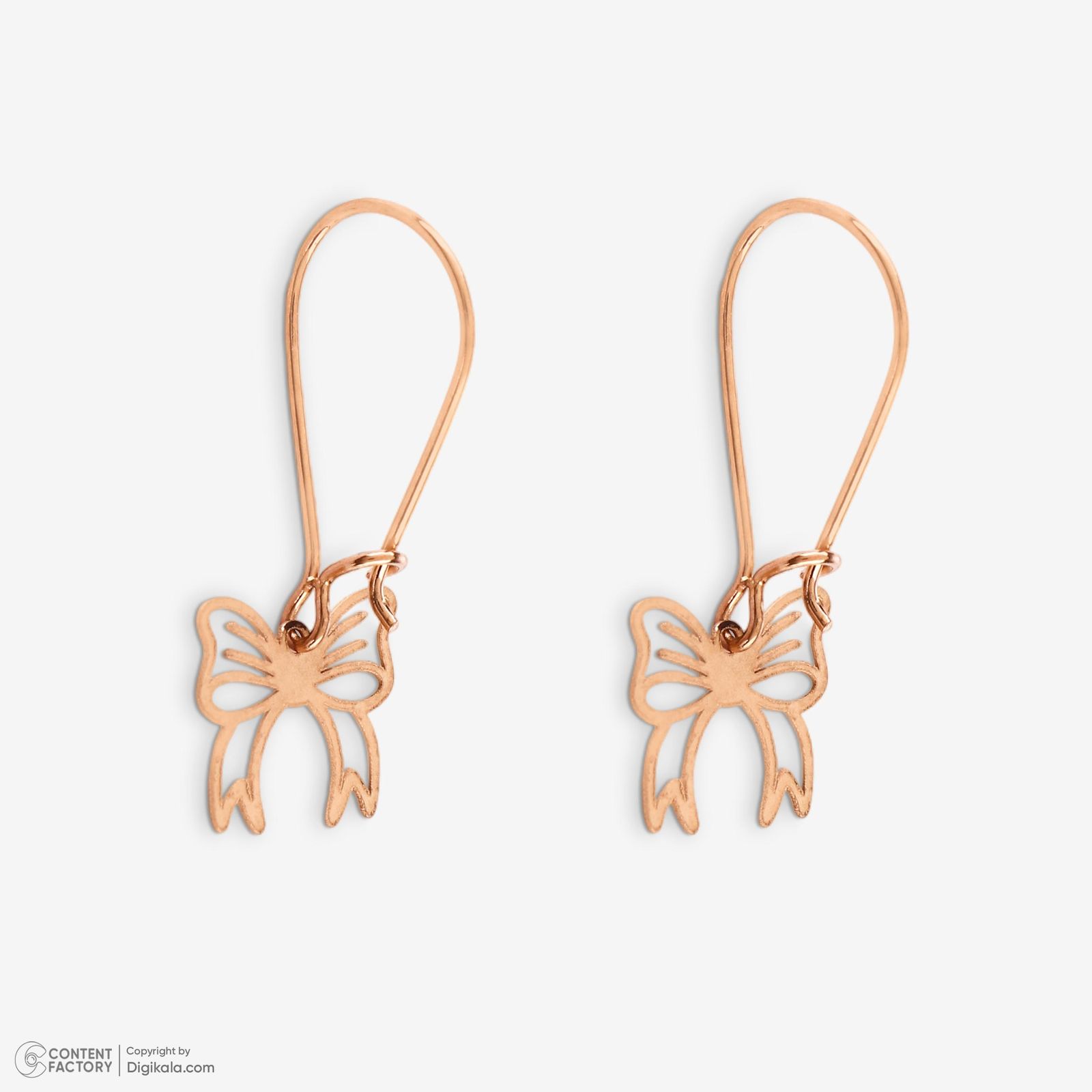 نیم ست طلا 18 عیار زنانه حافا گلد مدل پاپیون کد nim16 -  - 3