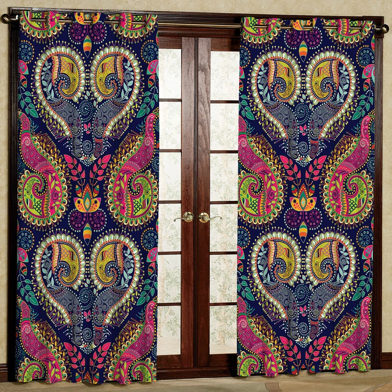  پرده مدل طرح دار مخمل پانچی کد 111 سایز 140x280 سانتی متر