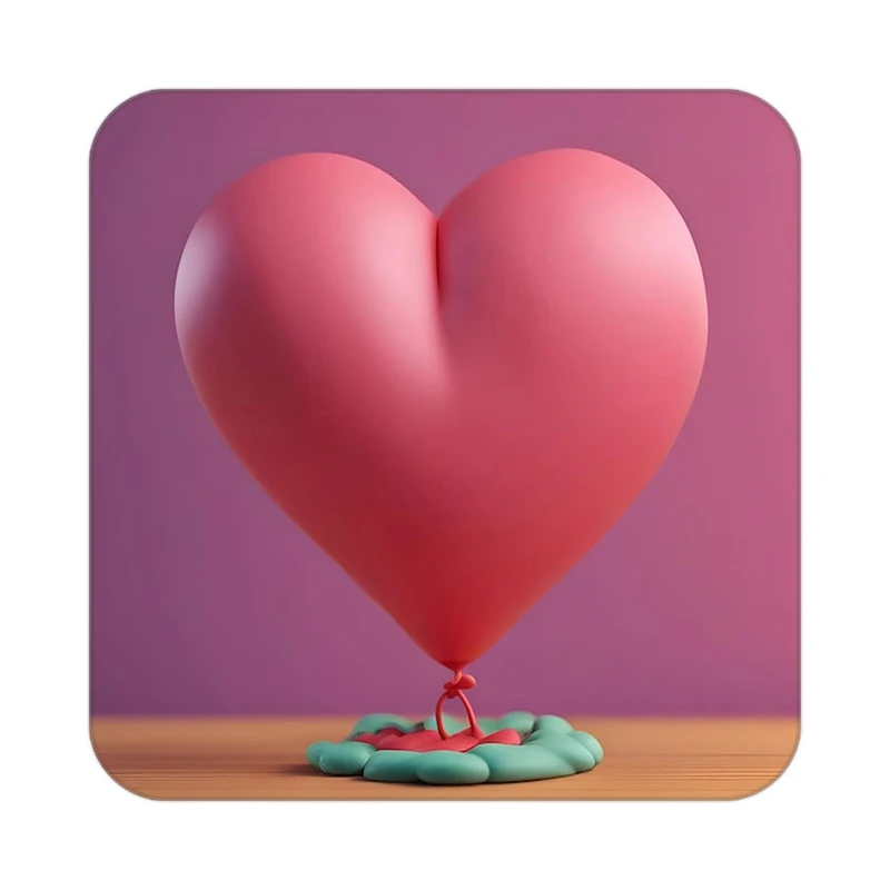 زیر لیوانی کاکتی طرح عاشقانه مدل mp39738