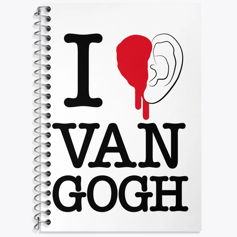 دفتر زبان 50 برگ خندالو مدل سه خط طرح ونسان ونگوگ کد N1705