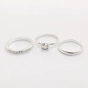 انگشتر زنانه آی ام مدل مدرن کد 0312 مجموعه 3 عددی 