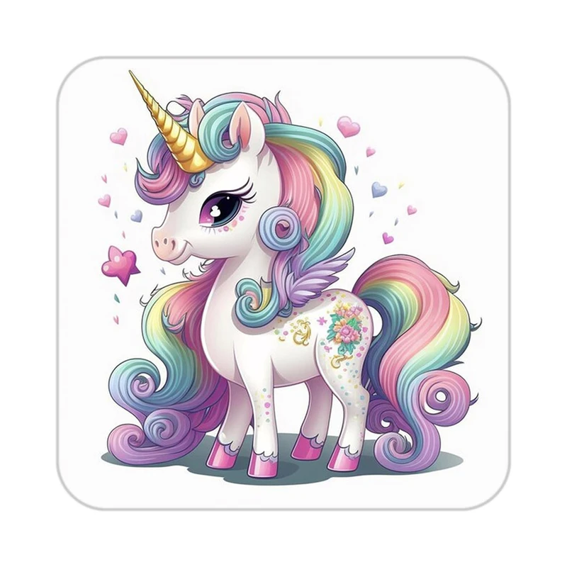 زیر لیوانی کاکتی طرح اسب تک شاخ و یونیکورن مدل mp29894