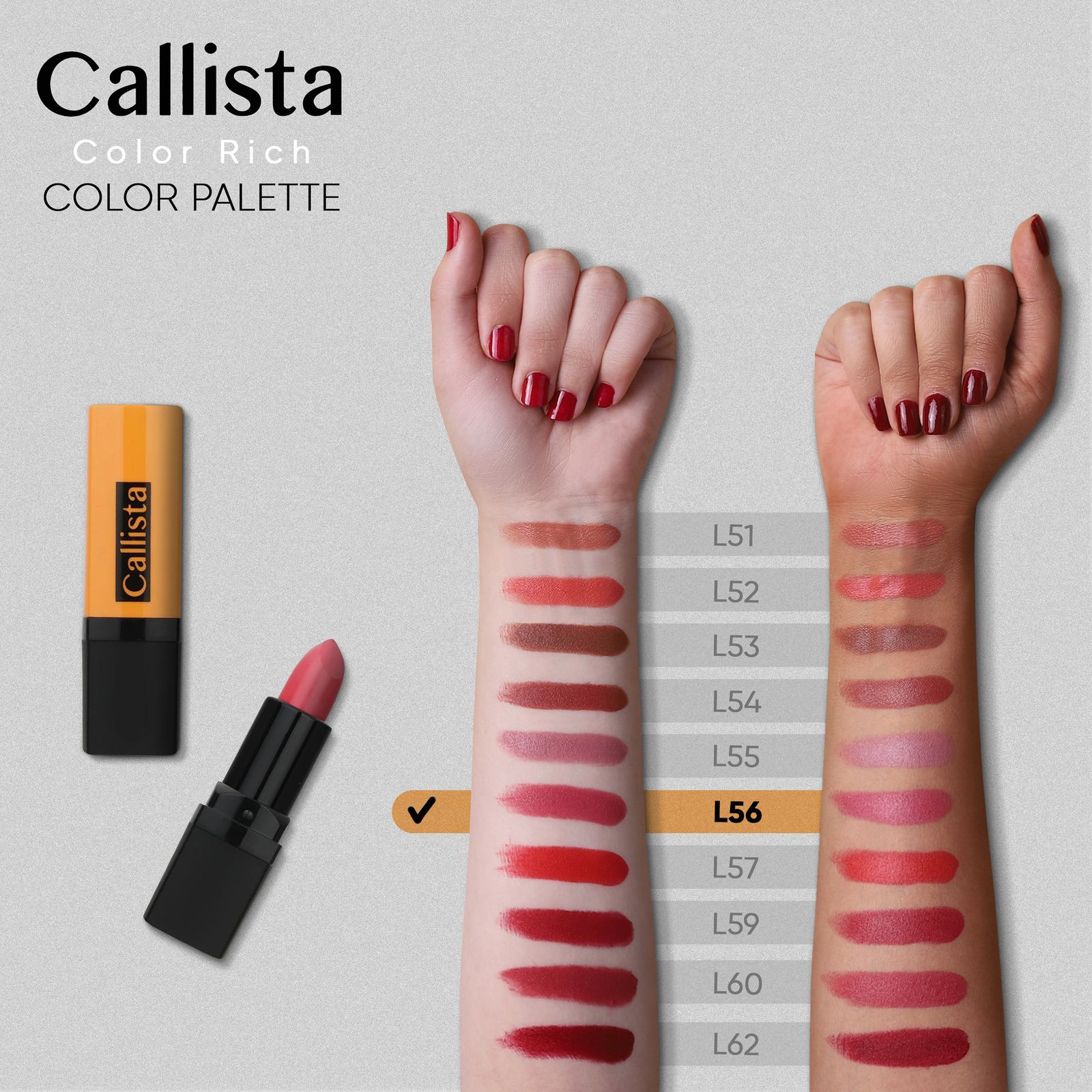 رژ لب جامد کالیستا سری Color Rich شماره L56 -  - 2