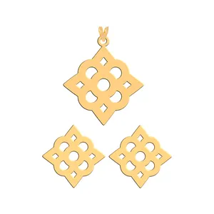 نیم ست طلا 18 عیار زنانه فرشته مدل اسلیمی WHSL-00034