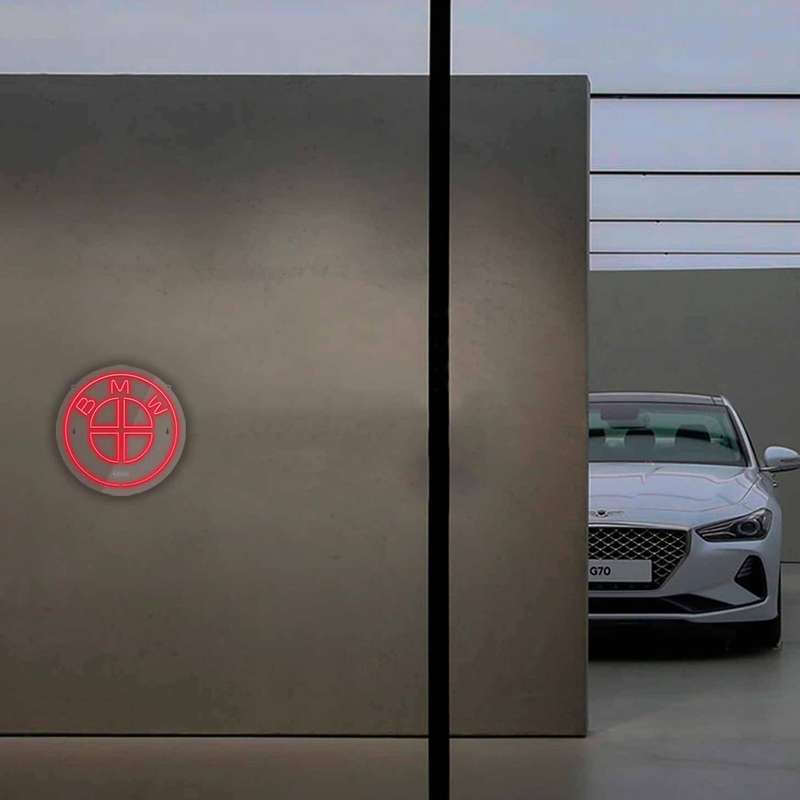 چراغ دیواری نئون دیزاین طرح Bmw_RD