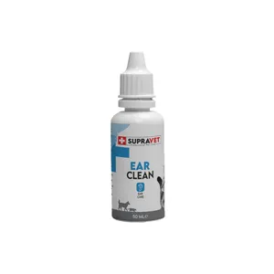 قطره تمیر کننده گوش سگ و گربه سوپراوت مدل Ear Clean حجم 50 میلی لیتر