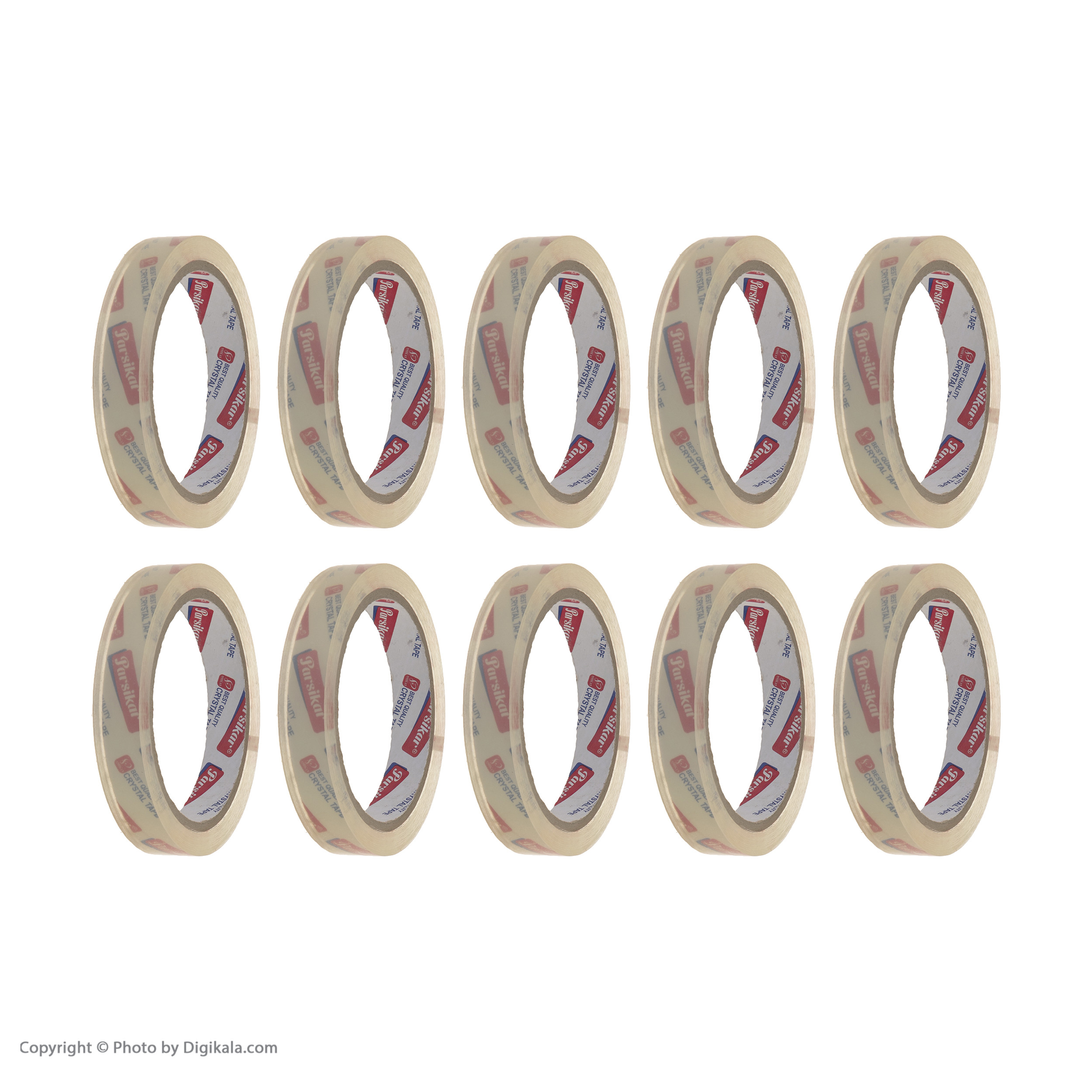 چسب نواری پارسیکار مدل JM 7240 عرض 1.8 سانتی متر بسته 10 عددی