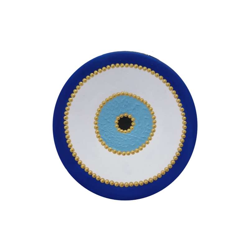 بشقاب دیوارکوب سفالی طرح چشم نظر کد 205