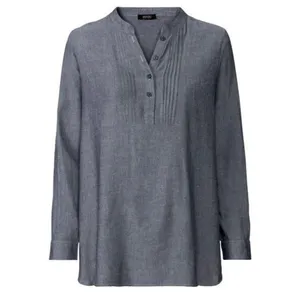 بلوز آستین بلند زنانه اسمارا مدل جین کاغذی