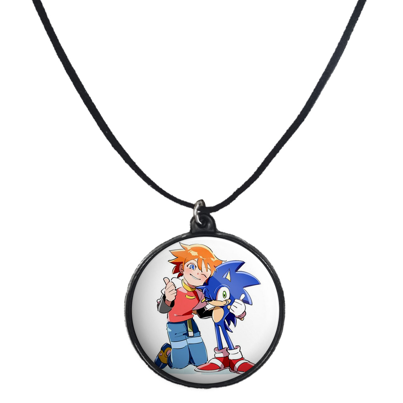 گردنبند پرمانه طرح سونیک کد pmb.14968 مدل دو طرفه