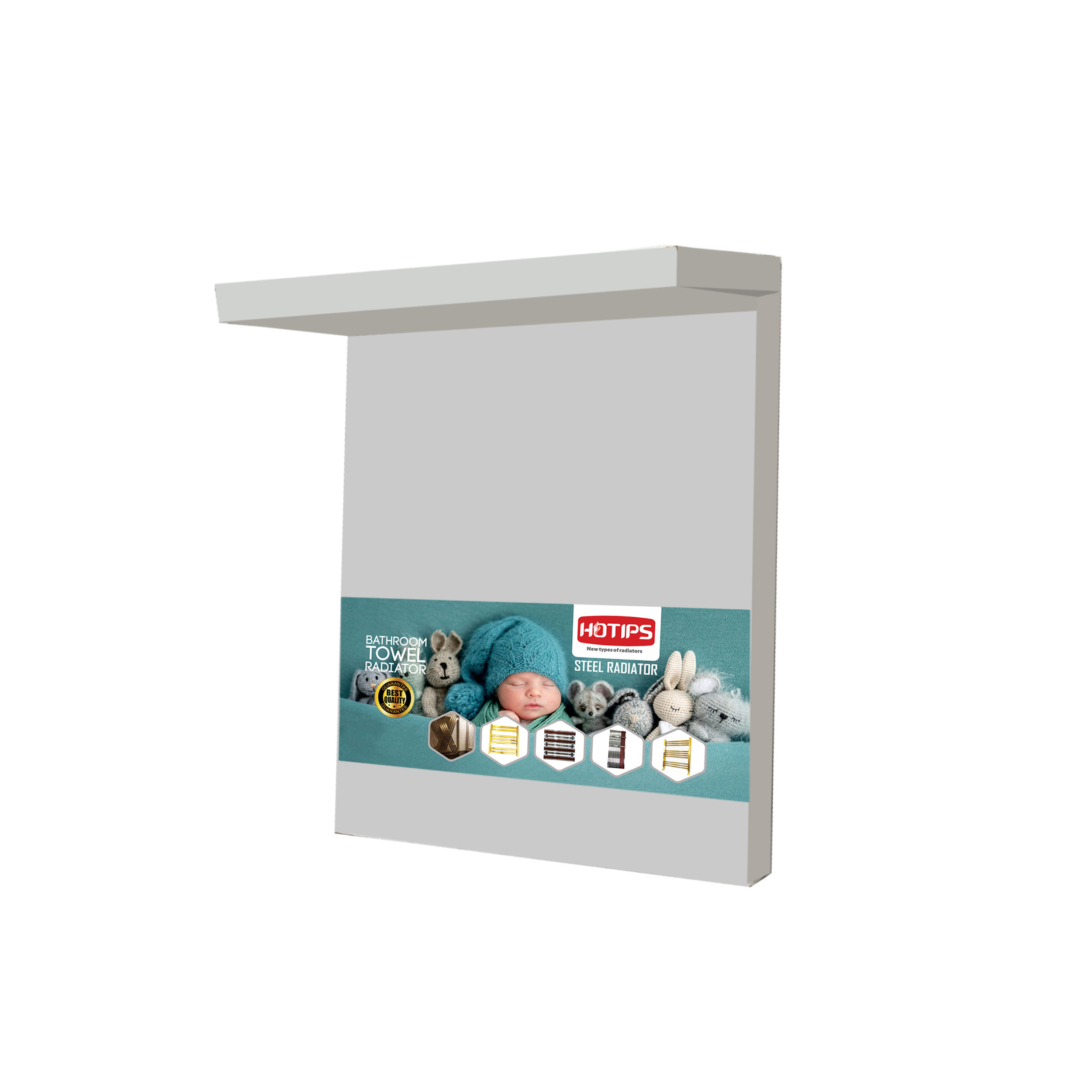 رادیاتور حوله خشک کن هاتیپس مدل کلاسیک یک طبقه 60x50