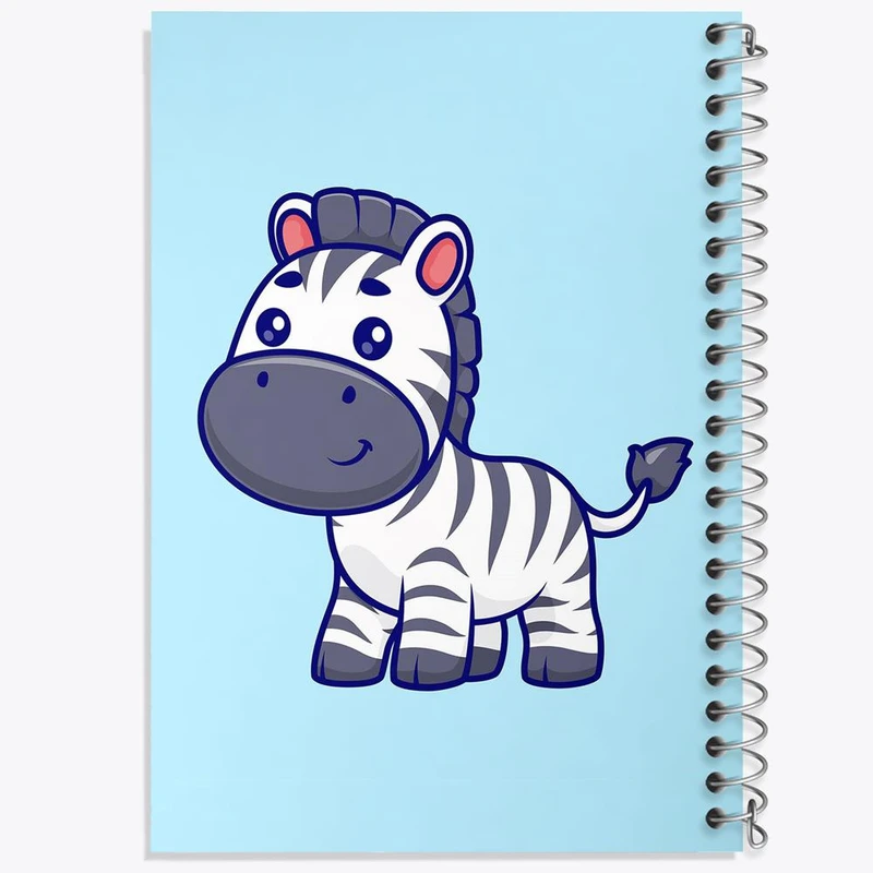 دفتر نقاشی 50 برگ خندالو مدل حیوانات بامزه گورخر کد 29728