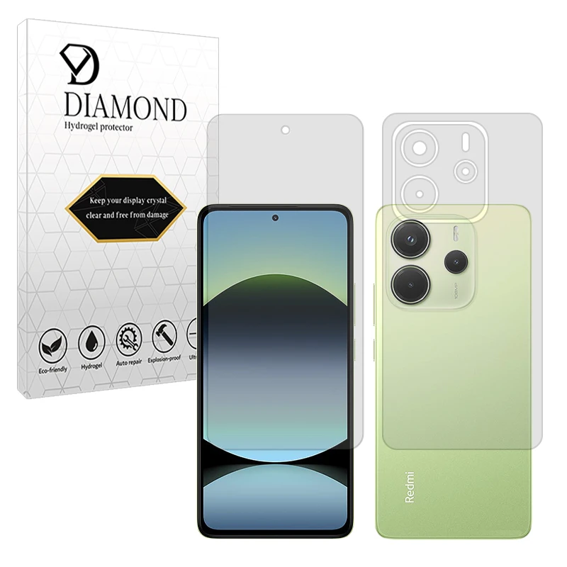 محافظ صفحه نمایش مات دیاموند مدل Tough مناسب برای گوشی موبایل شیائومی Redmi Note 14 4G به همراه محافظ پشت گوشی