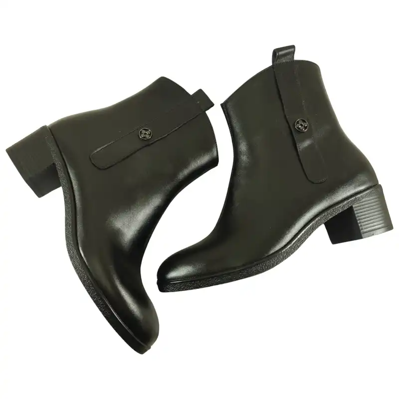 نیم بوت زنانه مدل چرم طبیعی کد 676.1