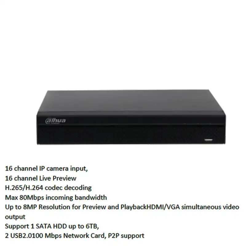 ضبط کننده ویدیویی داهوا مدل NVR4116HS-4KS2/L