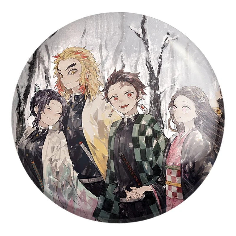 پیکسل خندالو طرح زوکو و تانیجرو و رنگوکو و شینوبو انیمه شیطان کش کد 11484 مدل بزرگ