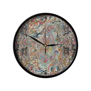 ساعت دیواری مدوپد طرح فرش قم یته‌جقه عکسی مدل C-Ghom060