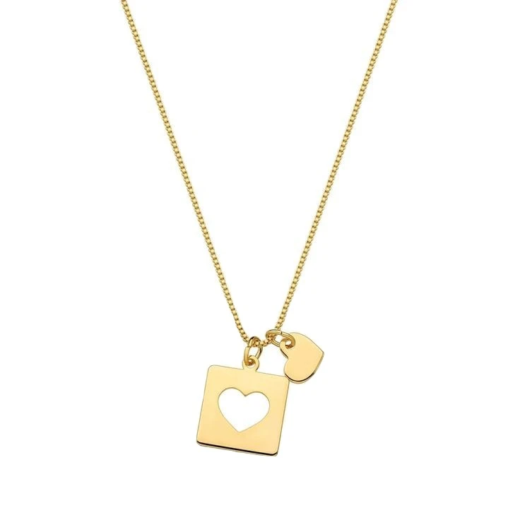 گردنبند طلا 18 عیار زنانه قیراط طرح قلب کد GH2418