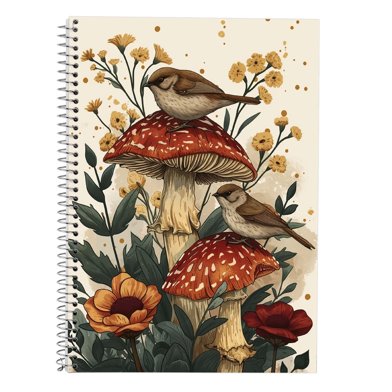 دفتر زبان 50 برگ مدوپد مدل سه خط طرح گل کد DF13957