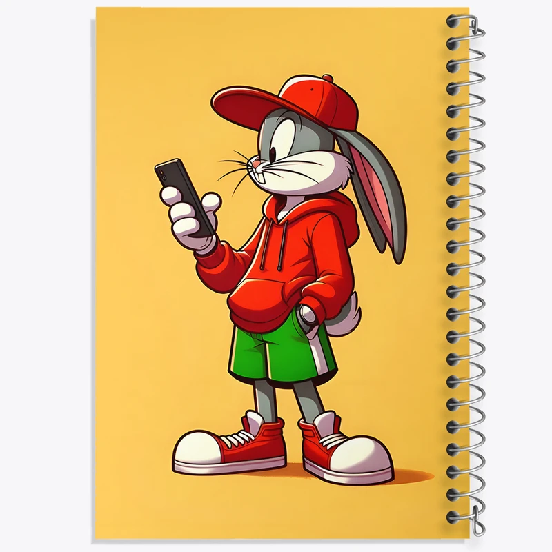 دفتر شطرنجی 50 برگ خندالو طرح باگز بانی کد N4642