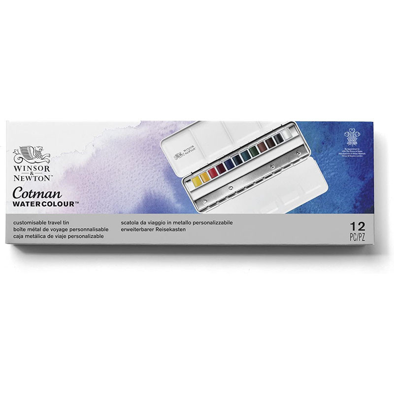 آبرنگ 12 رنگ وینزور اند نیوتن مدل Cotman کد 0390453