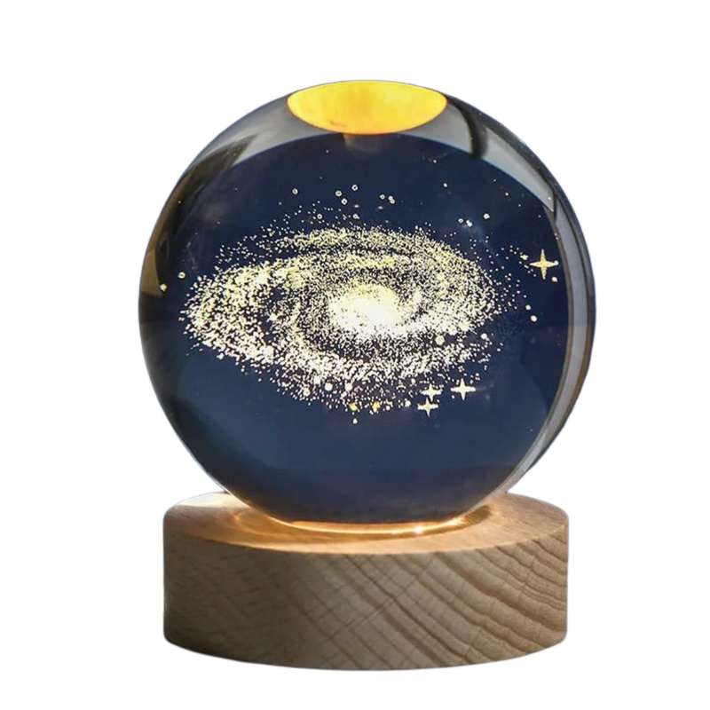 چراغ خواب مدل گوی کریستالی راه شیری 3D