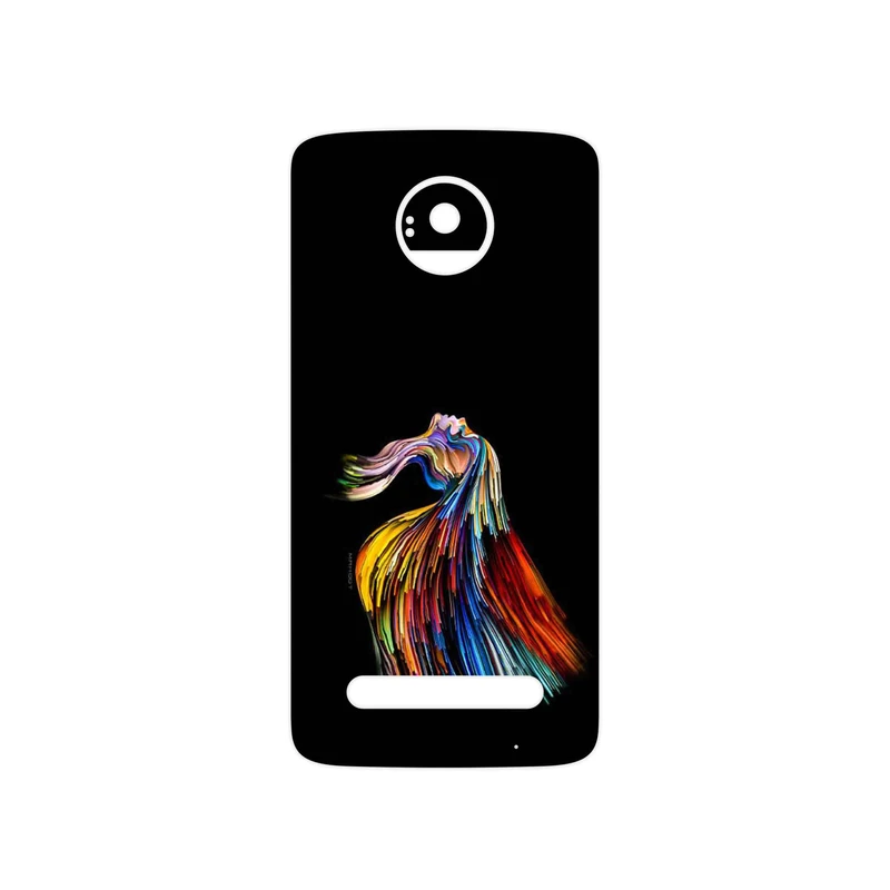 برچسب پوششی ماهوت مدل Rainbow Hair Digital Art مناسب برای گوشی موبایل موتورولا Moto Z2 Play