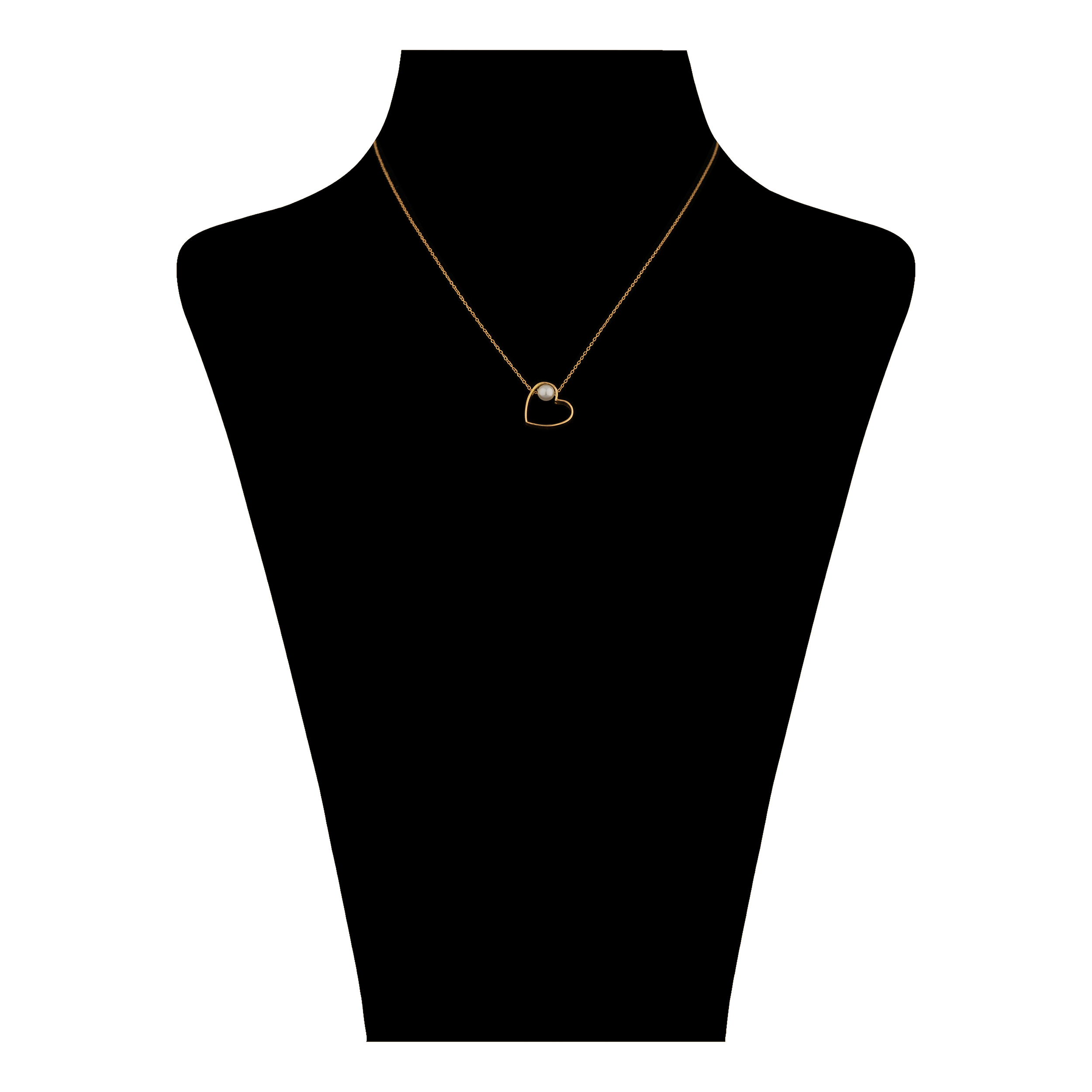 گردنبند طلا 18 عیار زنانه گنجینه هنر خوش نشین مدل قلب کد G23