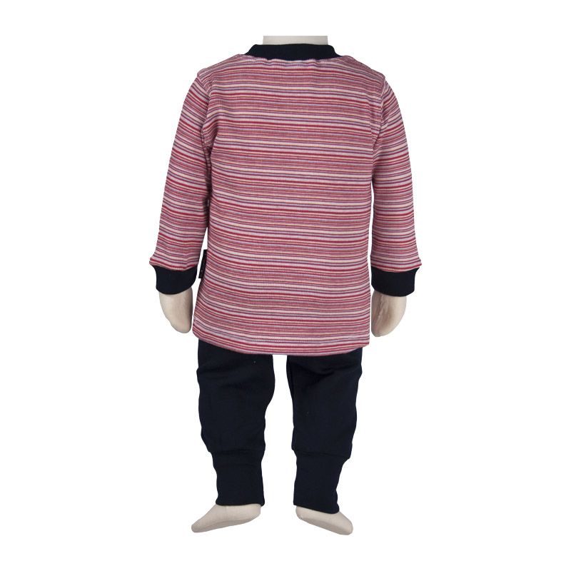 ست تیشرت و شلوار نوزادی آدمک کد 111201 راه راه - - 4