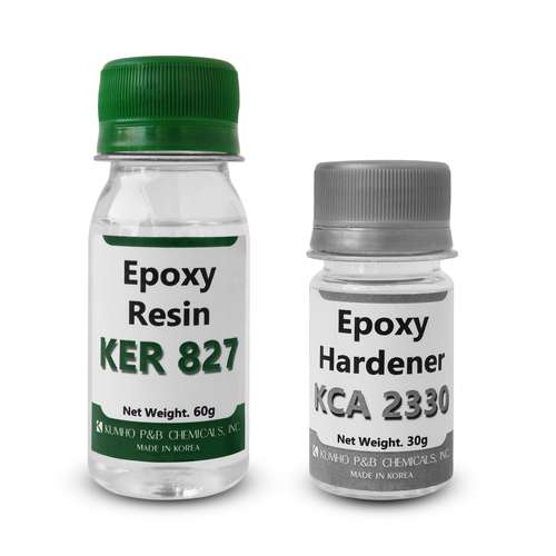 رزین اپوکسی کومهو پی اند بی کمیکالز  مدل  KER827نیمه غلیظ وزن 90 گرم به همراه هاردنر