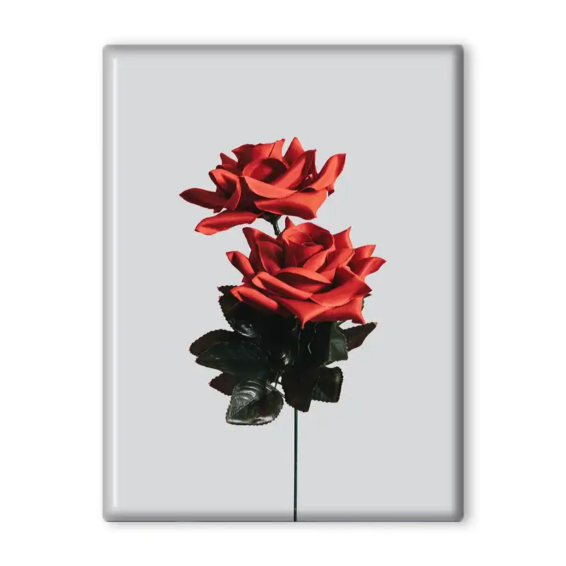 کاشی اطلس آبی طرح شاخه گل رز مدل T1372