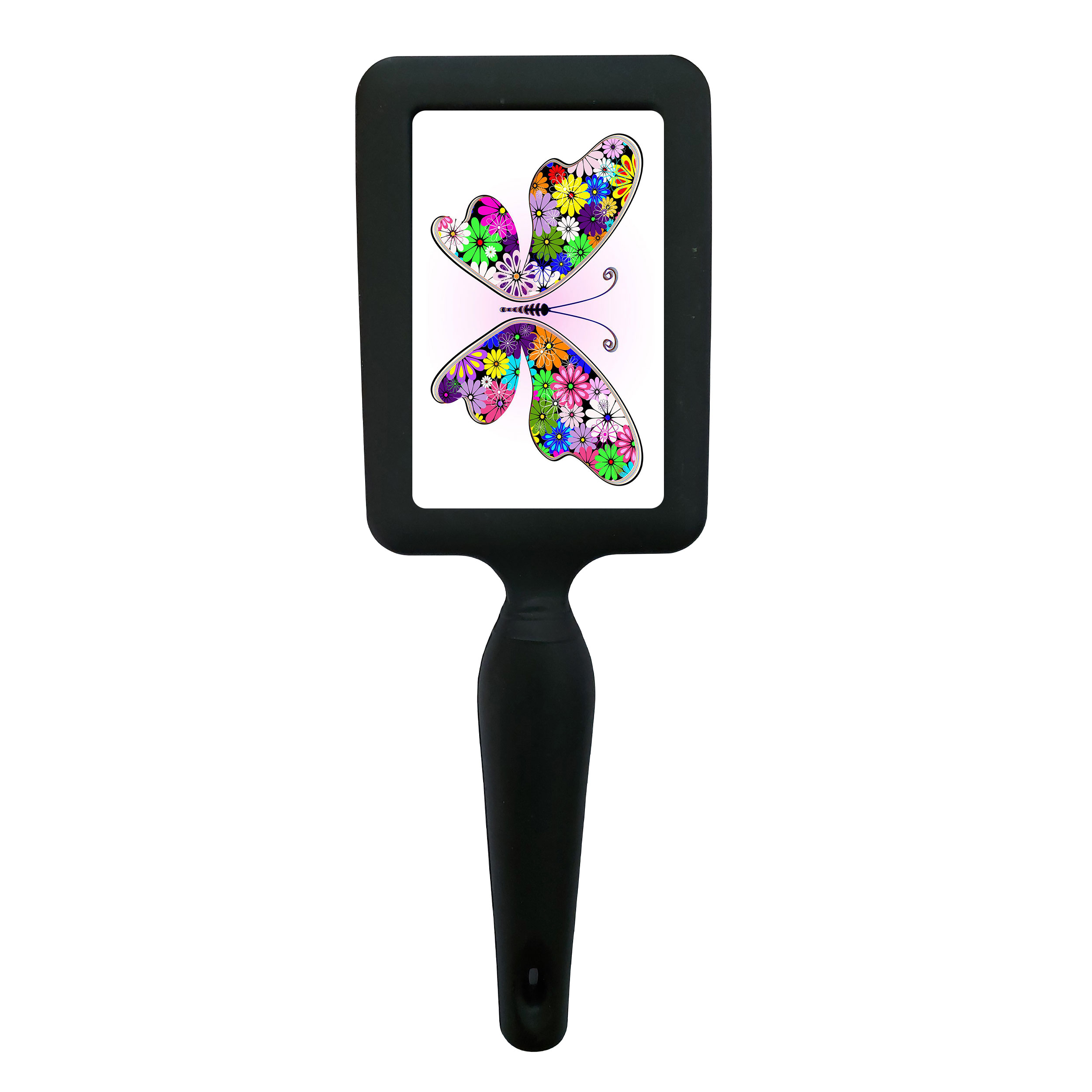 برس مو طرح انتزاعی پروانه و گل مدل B1153