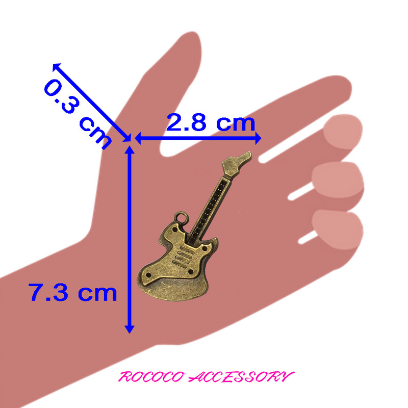 آویز گردنبند مدل طرح گیتار الکتریک کد RCC-13