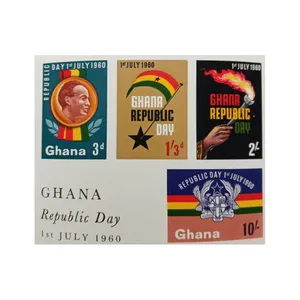 تمبر یادگاری مدل غنا ریپابلیک مجموعه 4 عددی