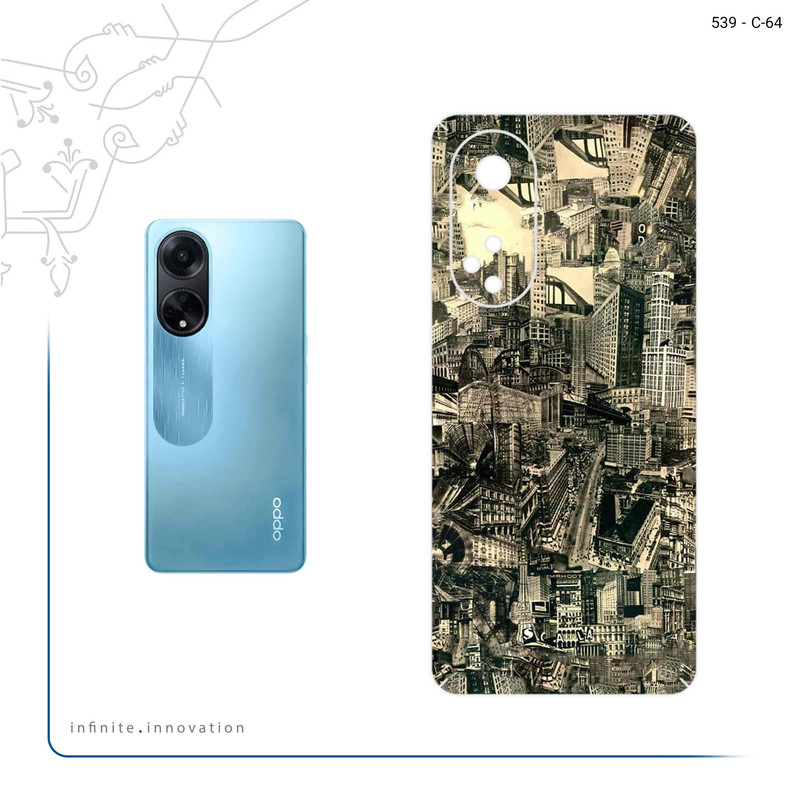 برچسب پوششی ماهوت مدل Collage of Skyscraper مناسب برای گوشی موبایل اپو A98