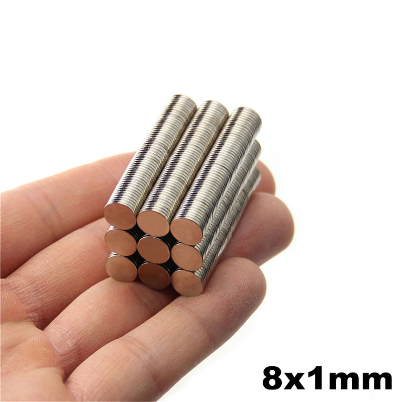 آهن ربا مدل نئودیمیوم دیسک D8x1mm بسته 10 عددی